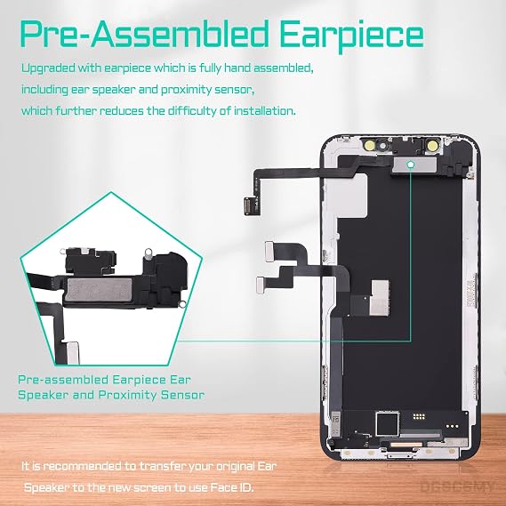 [OLED] for iPhone X Screen Replacement with Front Speaker Proximity Sensor 5.8 OLED for iPhone 10 3D Touch Display Digitizer Full Assembly Fix Tool Repair Kit Front Glass A1865 A1901 A1902