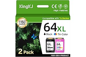 HP 64XL Ink Cartridge Black/Color Combo Pack for HP Envy Inspire 7900e 7255e Printers