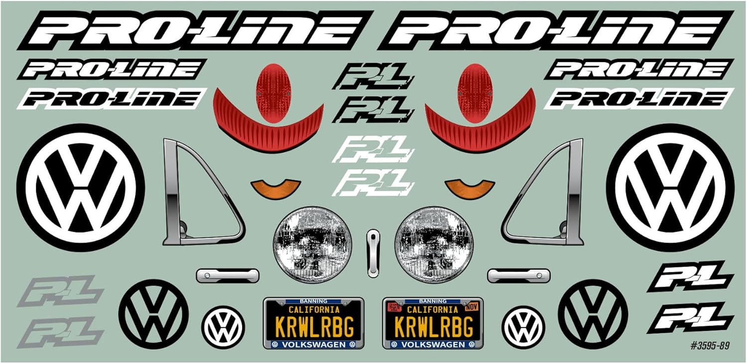 Pro-Line Racing 1/10 Volkswagen Beetle Clr Bdy 12.3 Whlbse Crwlrs PRO359500 Car/Truck Bodies Wings & Decals