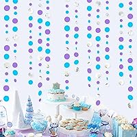 Vista 59 de Decoraciones de Fiesta de Puntos Circulares Rojos Azules Amarillos Guirnalda de Lunares Colgantes de Papel Serpentina de Lunares para Carnaval Circo