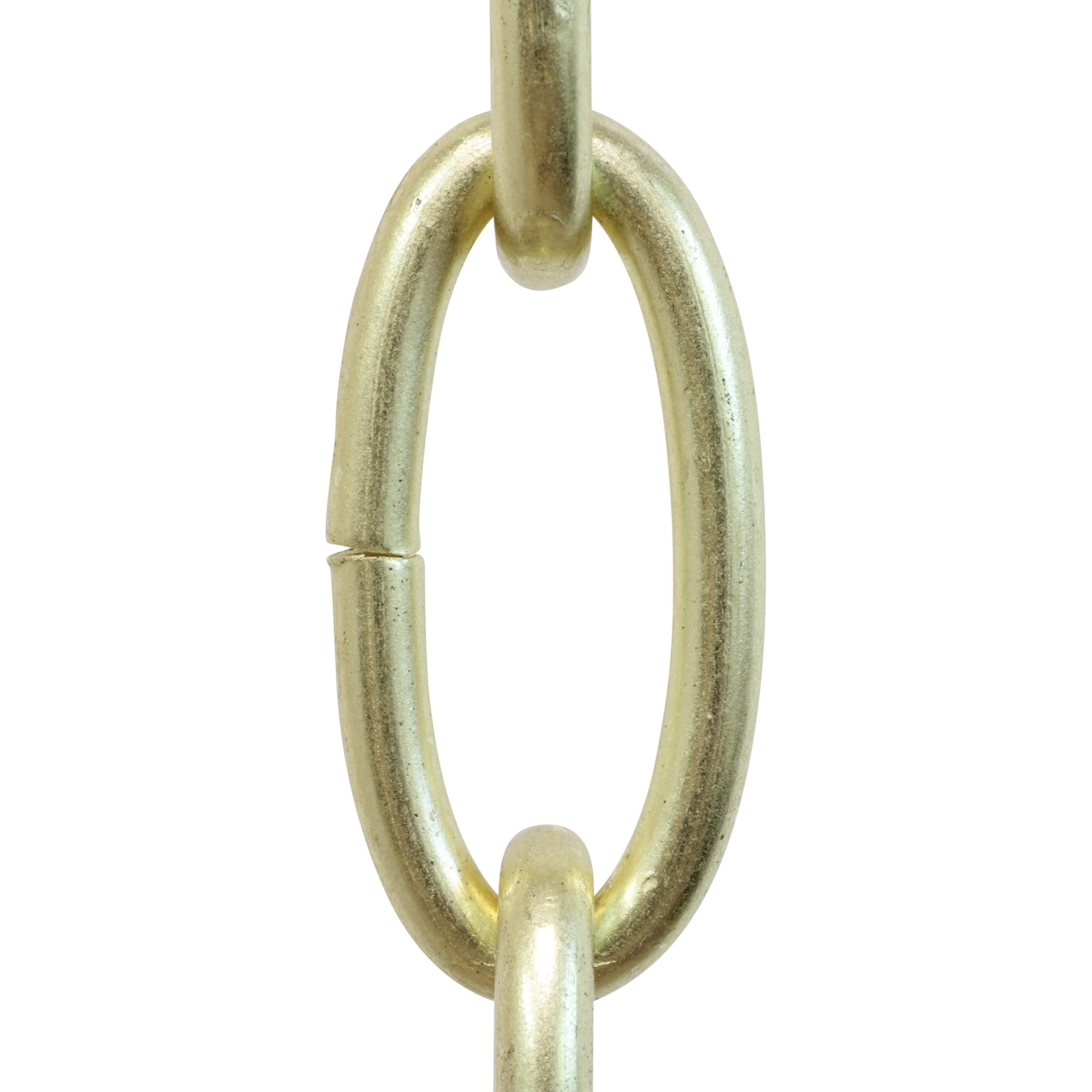 RCH Hardware CH-ST63-U57-PB Steel Chandelier Chain 3 Gauge, Polished Brass (1 Foot)