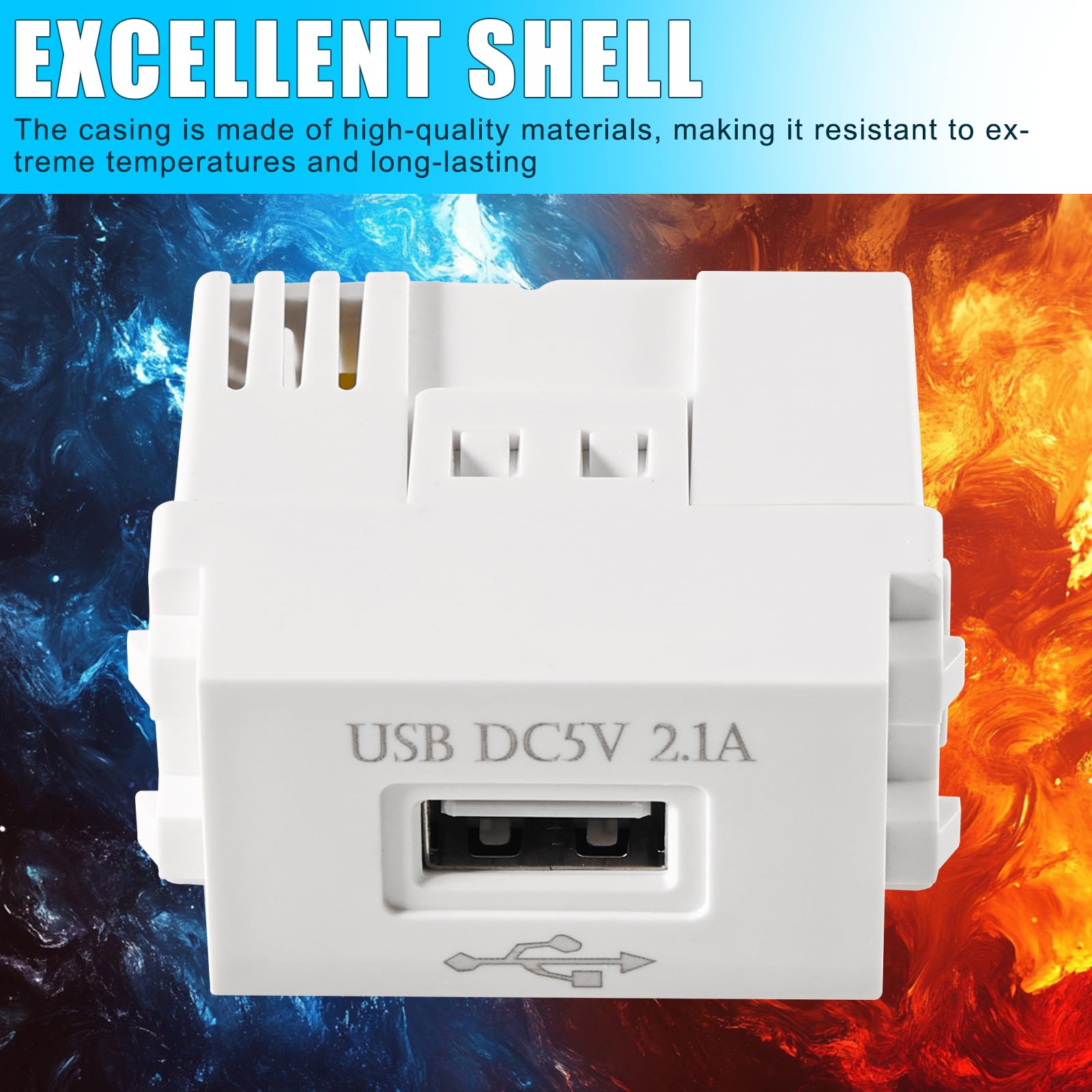 thumbnail: USB Power Module 220V Stopcontact Met 5V 2.1A Oplader - Wit Schakeladapter
