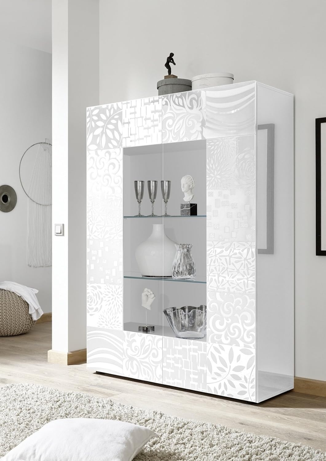 Mobile 2 ante 2 cassetti h 84 cm colore Ossido Bianco | Leroy Merlin
