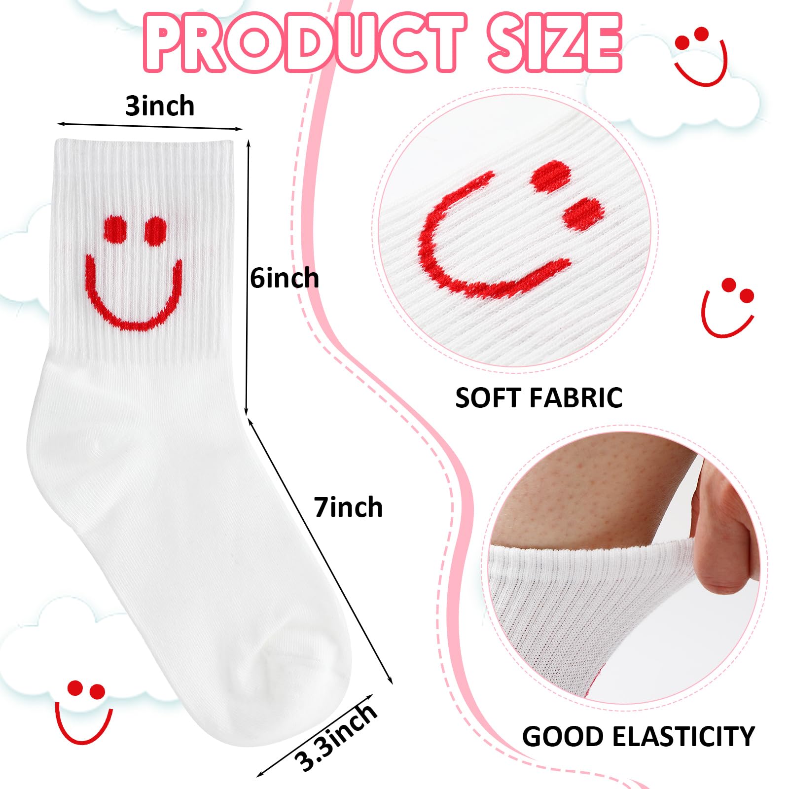 Cuffbow Paquete de 20 calcetines Crazy Funny Emotion para mujer, calcetines de algodón suave, 20 diseños divertidos diferentes