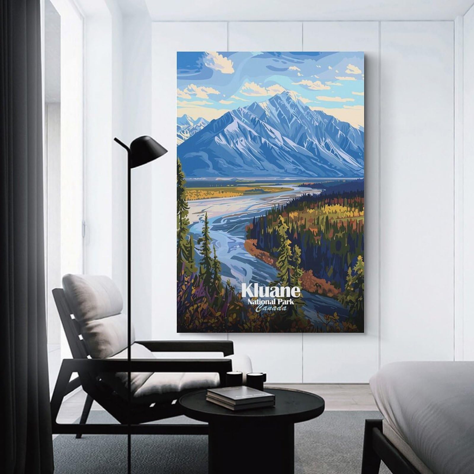 Junmoney Unframe-Style-24 Kluane National Park Canada Landscape Wall Art Print, 16X24inch(40X60cm), For Bedroom Decor, Cosy Corners Or Studios, Decorative Wall Art For Cosy Rooms
