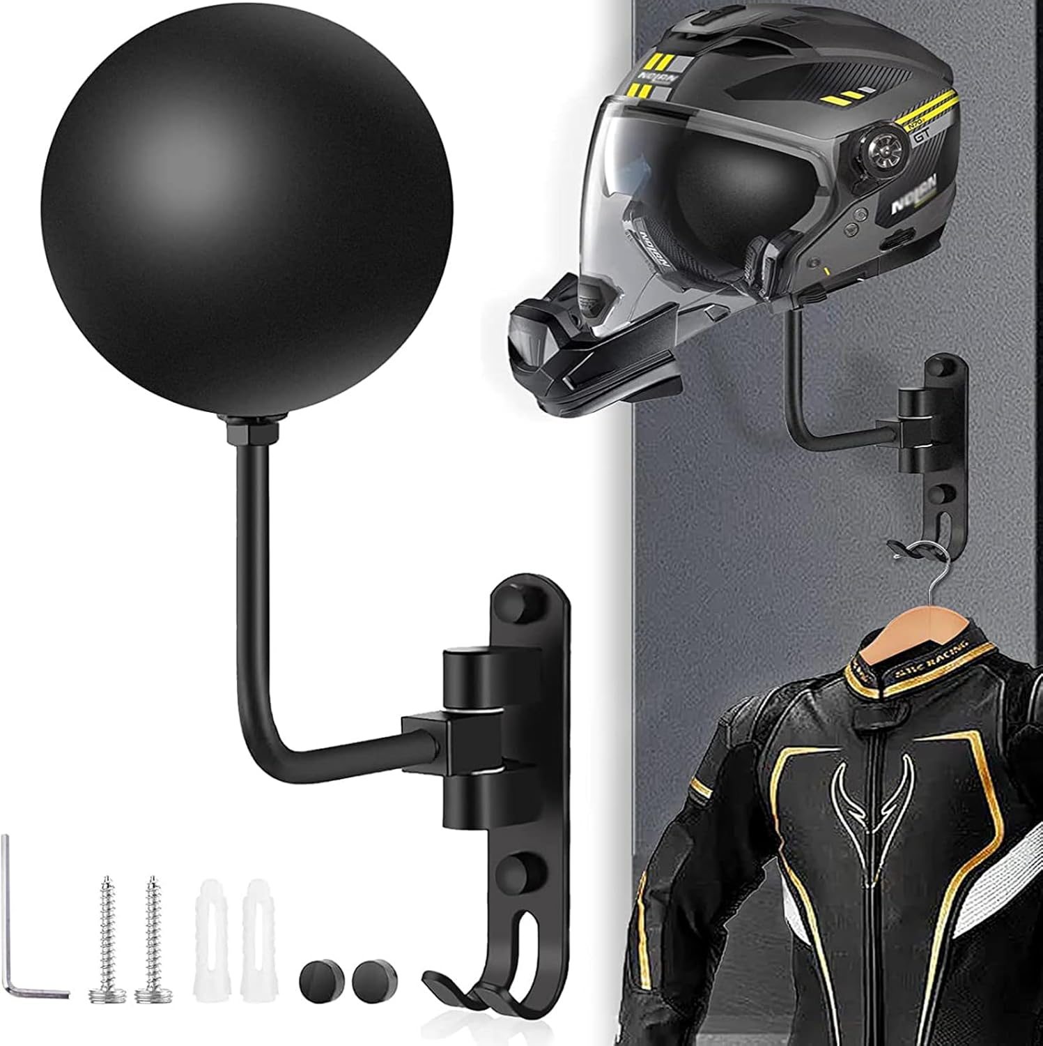 ZSOLY Soporte para Casco de Moto, Porta Cascos Moto para Pared ...