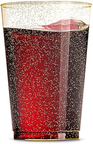 Vista 24 de WDF Paquete de 60 vasos de plástico transparente de 9 onzas desechables para fiestas, reuniones de vacaciones, bodas Transparente (60 unidades)
