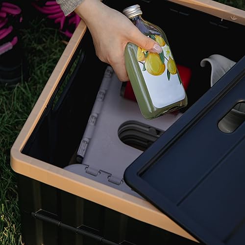 Vista 29 de Citylife - Contenedores de almacenamiento plegables de 64 litros con tapas, contenedores de almacenamiento de plástico para organizar cajas de 2