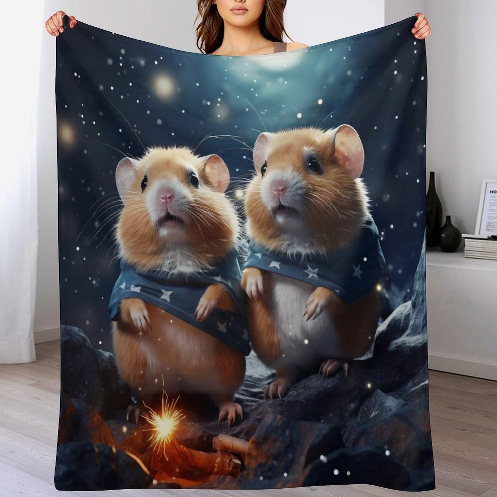 Couverture polaire hamster chaude pour soulager le froid sur votre lit