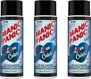 Manic Panic Love Color Verde Teal Temptress, Sin crueldad, Vegano y vibrante 3 x 236ml