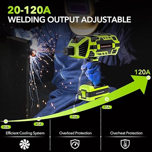Vista 31 de Mini soldador de palo, máquina de soldadura portátil de 200 A con 20 varillas y Google de soldadura, pequeña máquina de soldadura de 110 V
