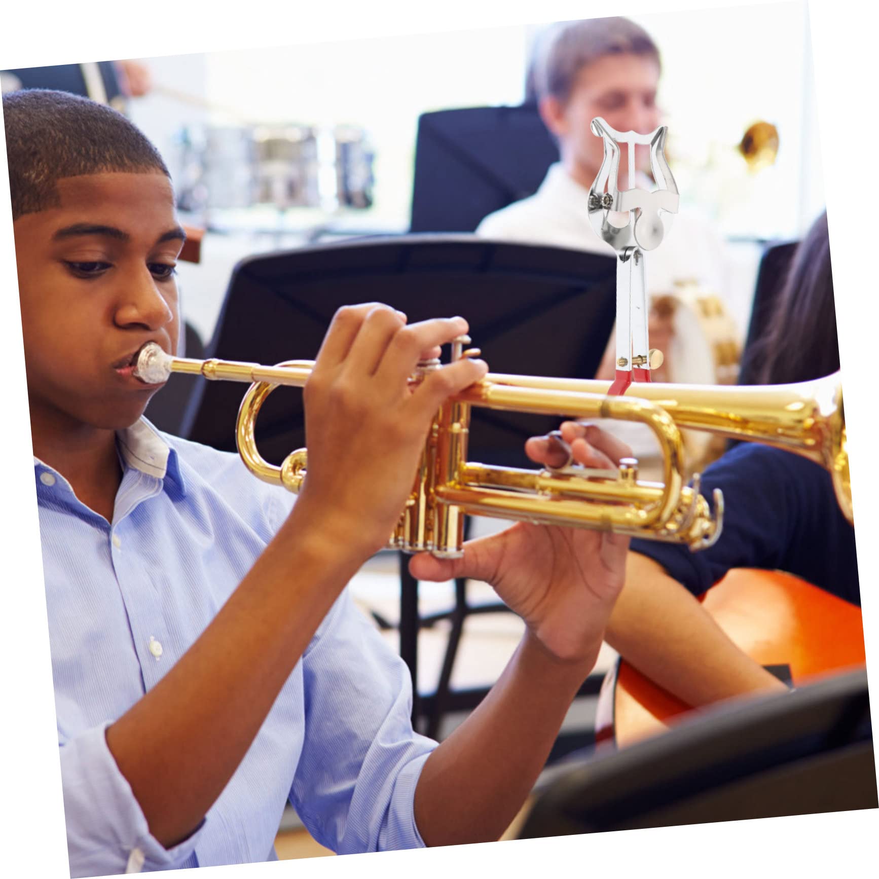 ibasenice 5stücke Praktischer Notenclip Für Trompete Stabiler Musiknotenhalter Silber Für Musiker Schüler Und Instrumentalspieler Perfektes Zubehör Für Marschmusik