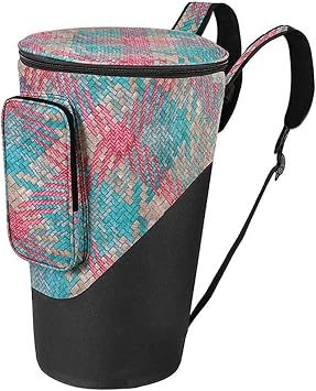 Miwayer Djembe Bag African Drum Case Deluxe Padded Sturdy Shoulders Straps Thicken Waterproof Shockproof Dustproof Only Suitable 8/10/12/13/14 African Drum Pink, 10in