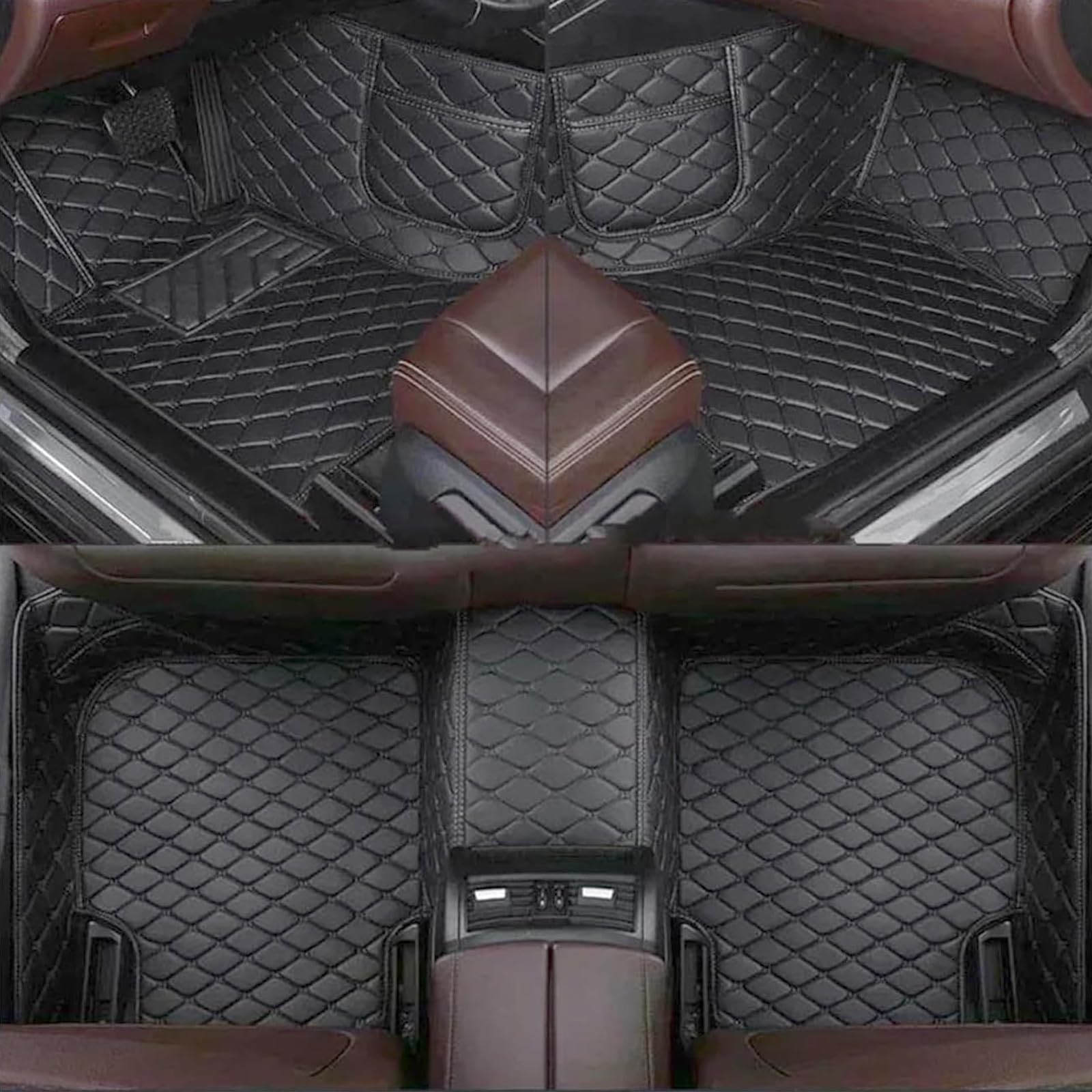 Adzlbsha A/All Black Dzlbsh Cr Floor Mts Custom For Mercedes Benz Sl R230 300 350 500 63 Mg 2006-2011(Lhd), Utomotive Lether Liners Crpets Protection Ccessories, Luxury Front Rer Row Foot Crgo Wterproof Pds