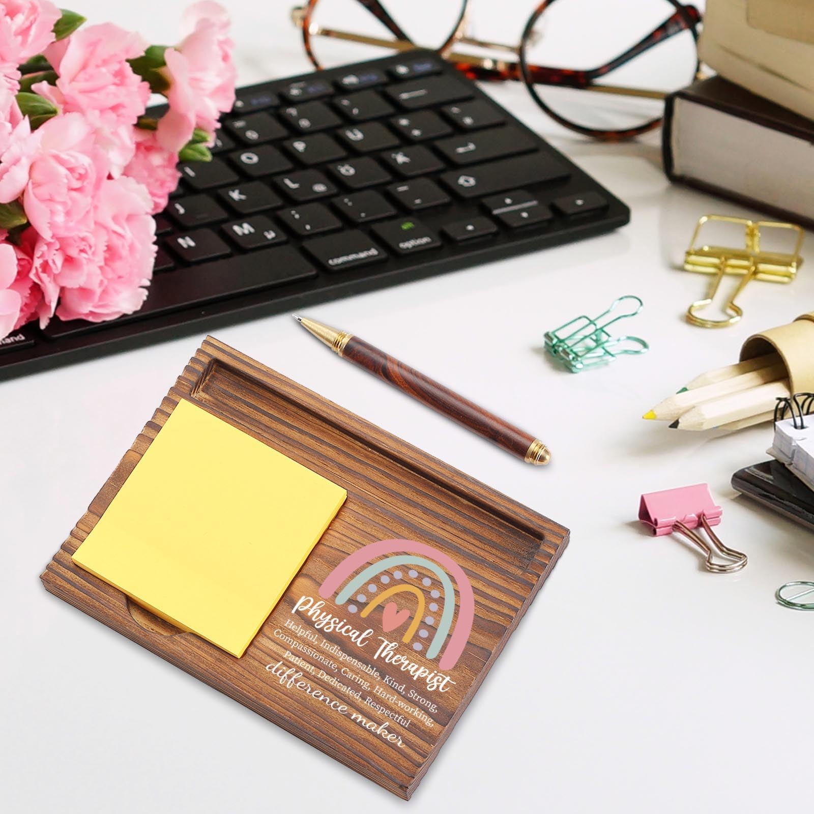 Physical Therapist Gifts, Thank You Gift for Physiotherapist, Physical Therapy Month PT Week Appreciation Gift, Self-Stick Note Pad Holders for PT Clinic Hospital Staff TZP49