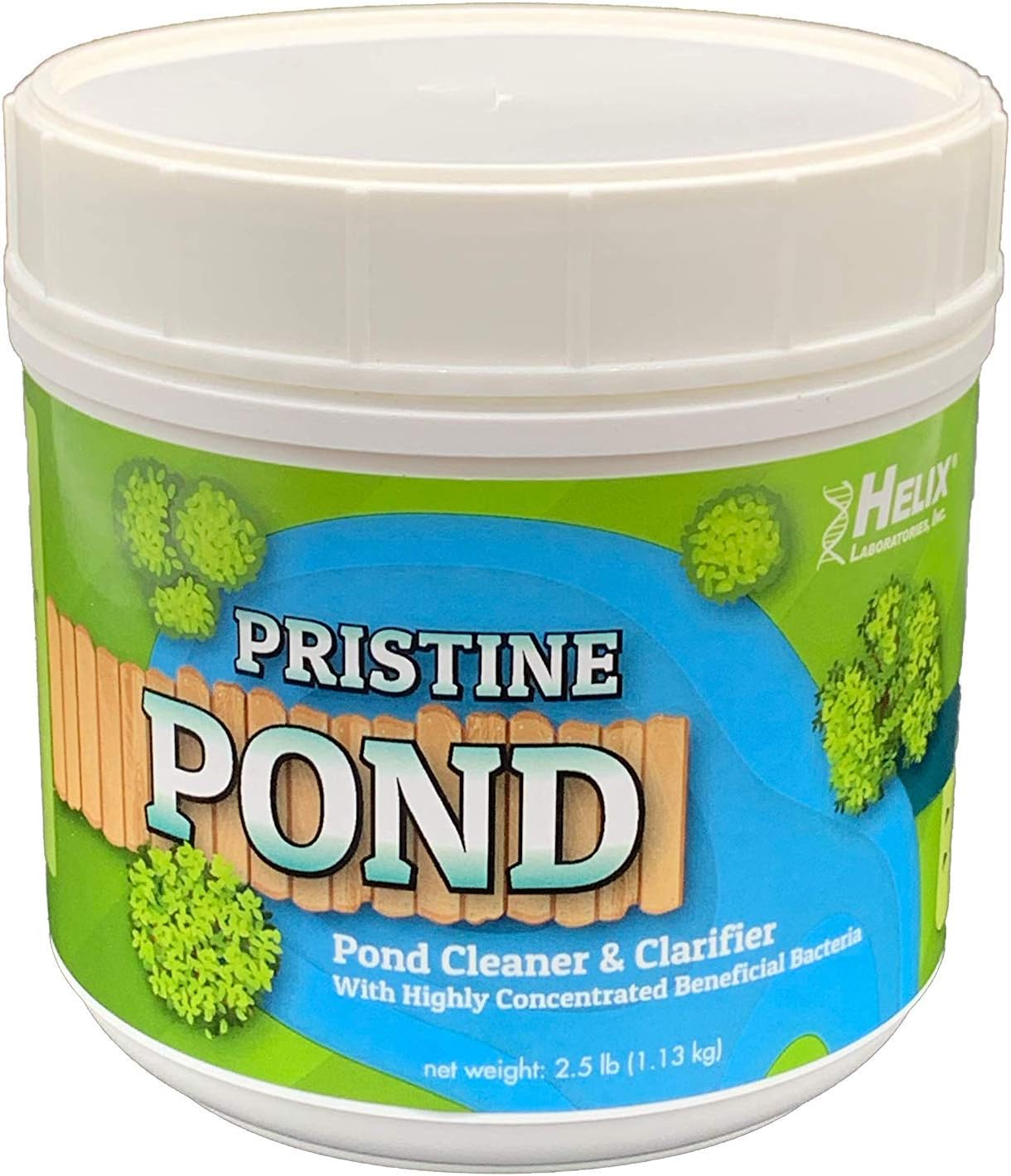 Pond Cleaner & Clarifier - Outdoor Pond Treatment to Remove Muck & Sludge w/Natural Pond Bacteria for Clear Water in Outdoor Ponds, Safe for Live Koi Fish & Water Plants, 2.5lbs, Treats 237k Gallons