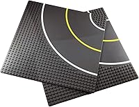 Vista 1 de Apostrophe Games Placa base de carretera – Placas base de bloques de construcción premium compatibles con todas las principales marcas – 2 placas
