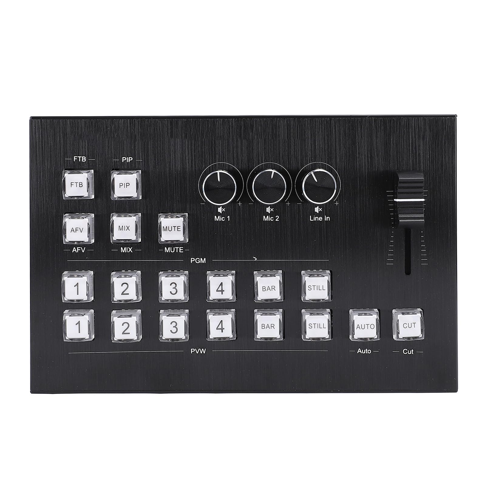 HD Multimedia Live Stream Switcher, 4 Input 2 Output, 1080P 60Hz, with Intuitive Control Panel, for Real Time Live Streaming and Events