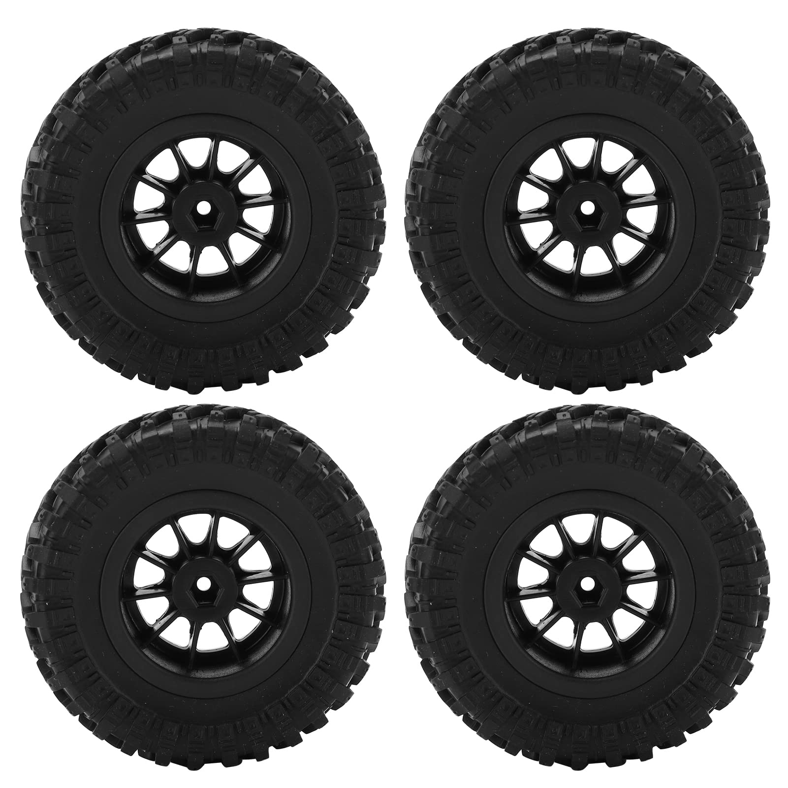OVAQUIXI Set De 4 Llantas De Goma De Repuesto Para Coches RC - Neumáticos De 70x24mm, Hexagonales, Antideslizantes, Compatibles Con MN D90 D91 D96 D99 Y WPL B14 B24 C14 C24 C34 C44