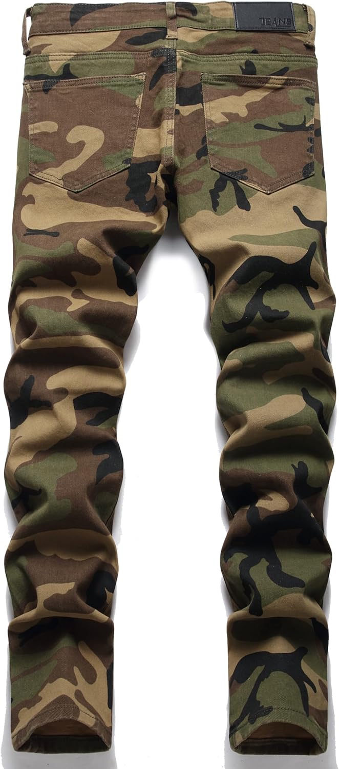 Men's Fashion Washed Straight Fit Slim Jeans - Image 3