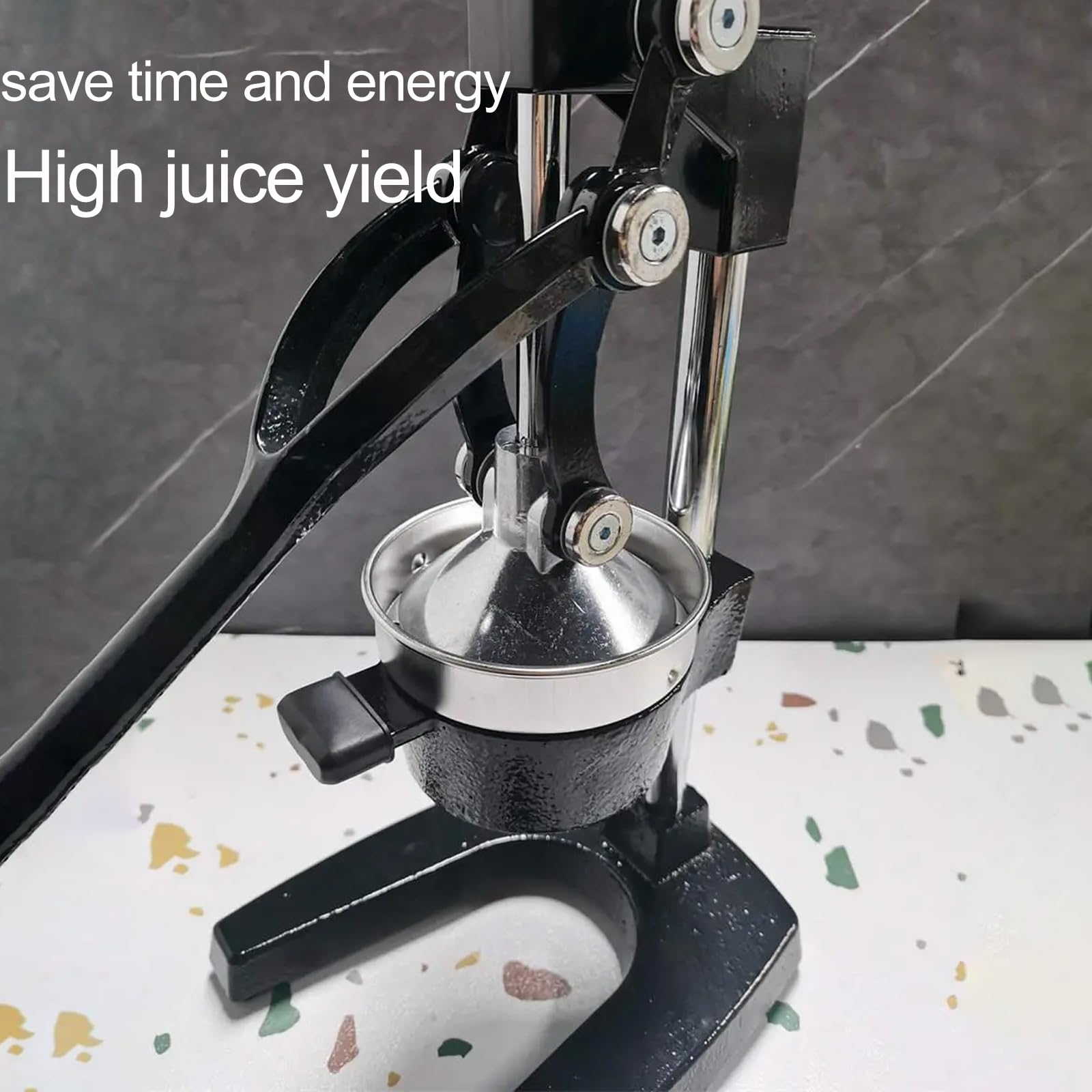 Exprimidor de cítricos comercial para el hogar Exprimidor de naranjas de hierro fundido - Exprimidor de cítricos profesional de alta resistencia Exprimidor de limón de acero inoxidable duradero Fáci