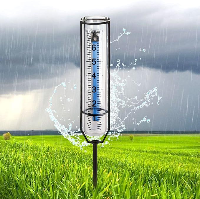 VZIKRK Rain Gauge Freeze Proof Outdoor Rain Gauges for