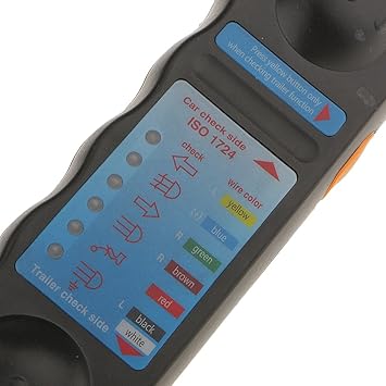 MAXBELL 7 Pin Trailer Towing Tester LED Lights Wiring Circuit Plug and Socket 12V