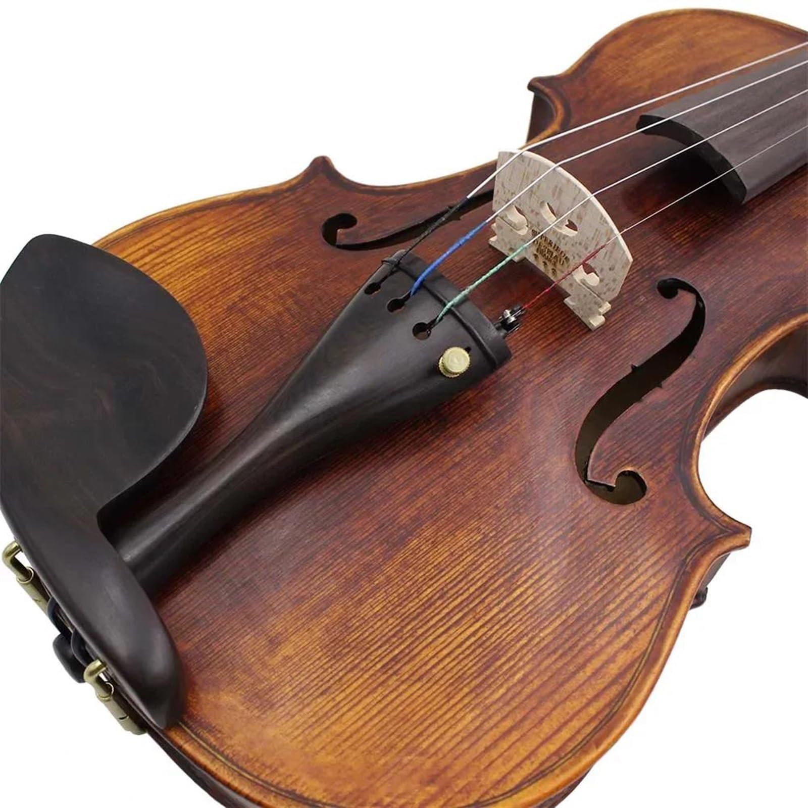 Kit Di Violino Professionale 4/4 Violino Acustico In Legno Massello Violino Con Custodia Arco In Abete Pannello Retro Violino Opaco Strumento Musicale Per Principianti