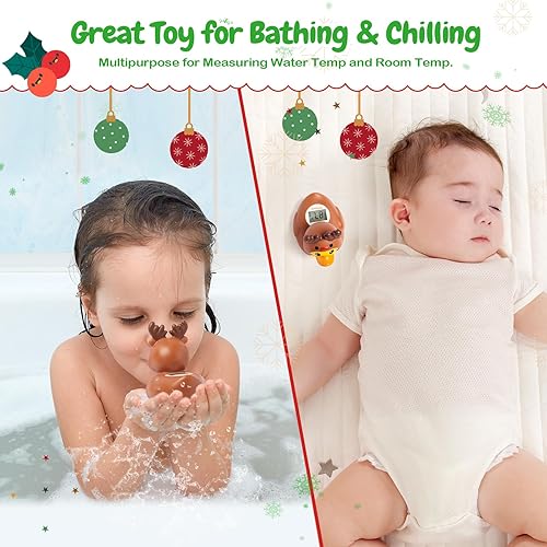 Miniatura 4 de Doli Yearning Termómetro de baño para bebés, regalos de Navidad, regalos de Navidad, termómetro de baño, pato de seguridad para bebés