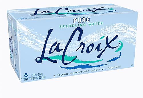Agua con gas La Croix, pura, lata de 12 onzas (pack de 8)