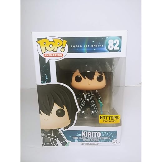 Pop! Funko Anime Sword Art Online Kirito W/Clear Sword Exclusive Anime Vinyl Figure #82