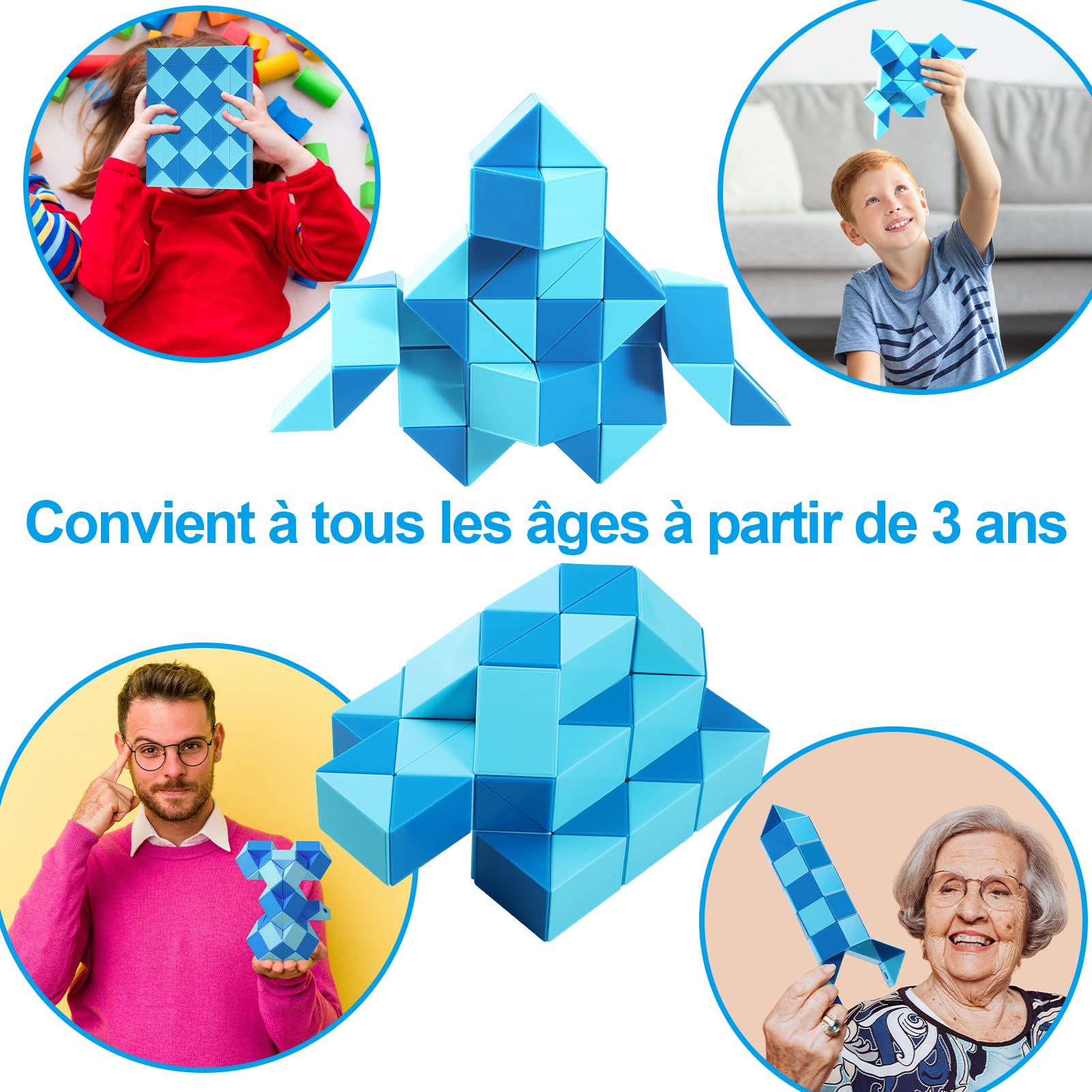 ECHOCUBE Serpent Magique, 2 Paquets de 24 Pièces Magique Cube de Serpent Twist Casse-tête Cadeaux de Fête, Jouets Créatifs Magic Ruler Snake Cube pour Enfants/Adultes (Vert et Rose ECHOCUBE Serpent Magique, 2 Paquets de 24 Pièces Magique Cube de Serpent Twist Casse-tête Cadeaux de Fête, Jouets Créatifs Magic Ruler Snake Cube pour Enfants/Adultes (Vert et Rose