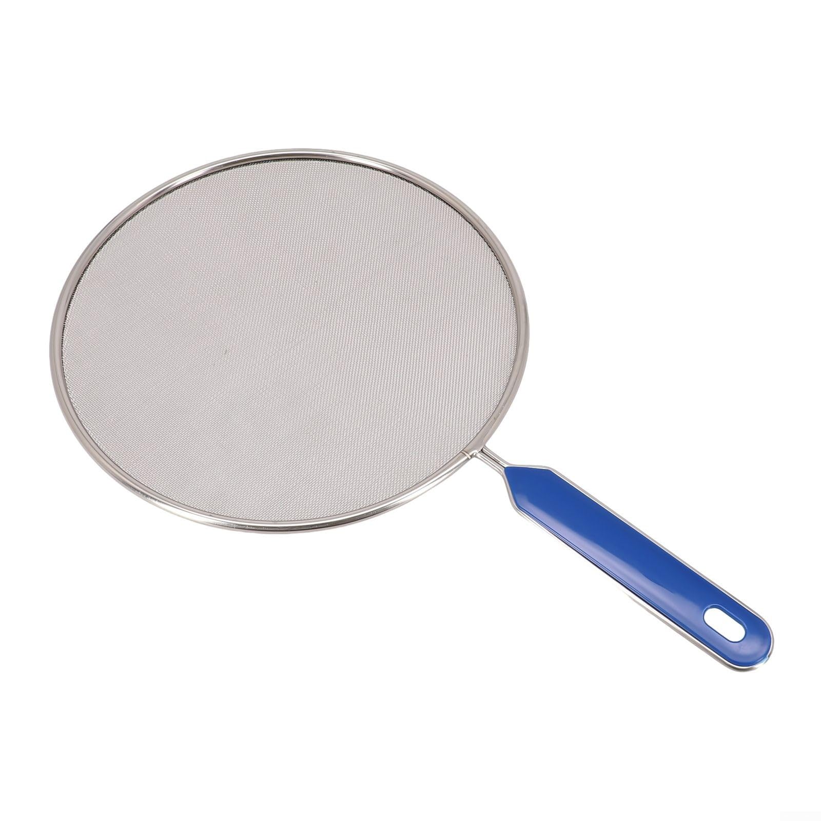 Stainless Steel Kitchen Oil Splatter Guard, Multiple Sizes, Easy to Use (21CM)