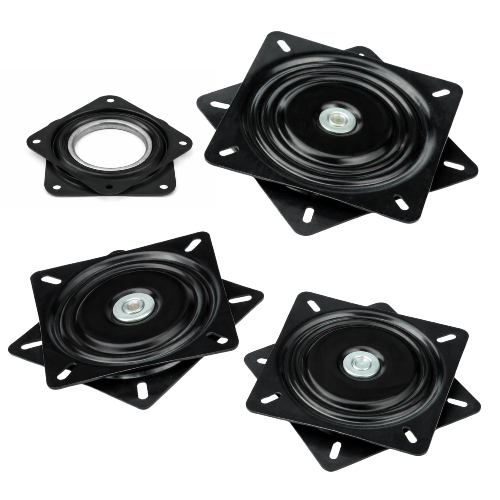 sarian Drehteller Drehplatte 4 Größen 200 bis 400 kg Stahl für Bootssitz Boot Sitz Konsole Wohnmobil Auto LKW PKW Caravan Drehkonsole Drehadapter Stahlteller Metallteller universal (Ø 245mm)