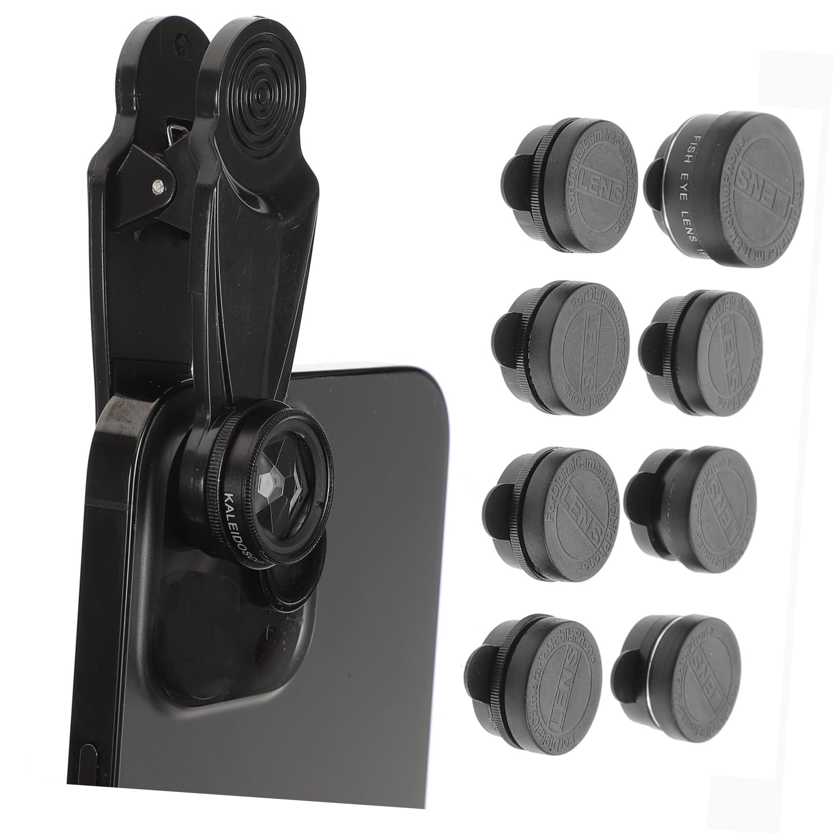 COLLBATH Handy Kameraobjektiv Satz Hochauflösende Optische Glaslinsen 10-in-1 mit Weitwinkel und Fisheye Aluminium Magnesium Gehäuse Installieren für Sonnenuntergangsfotografie