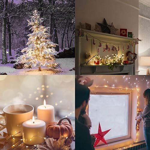 Miniatura 4 de TingMiao Guirnalda de luces de alambre de cobre, 8 modos, luces LED alimentadas por USB con control remoto para decoración de boda, fiesta, hogar,