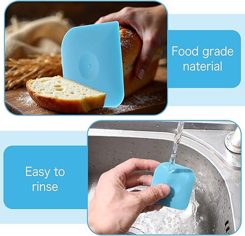 Miniatura 6 de 8 piezas de rascador de platos de sartén, raspador de alimentos, raspadores antiarañazos, de nailon, antideslizantes, de alta resistencia al calor,