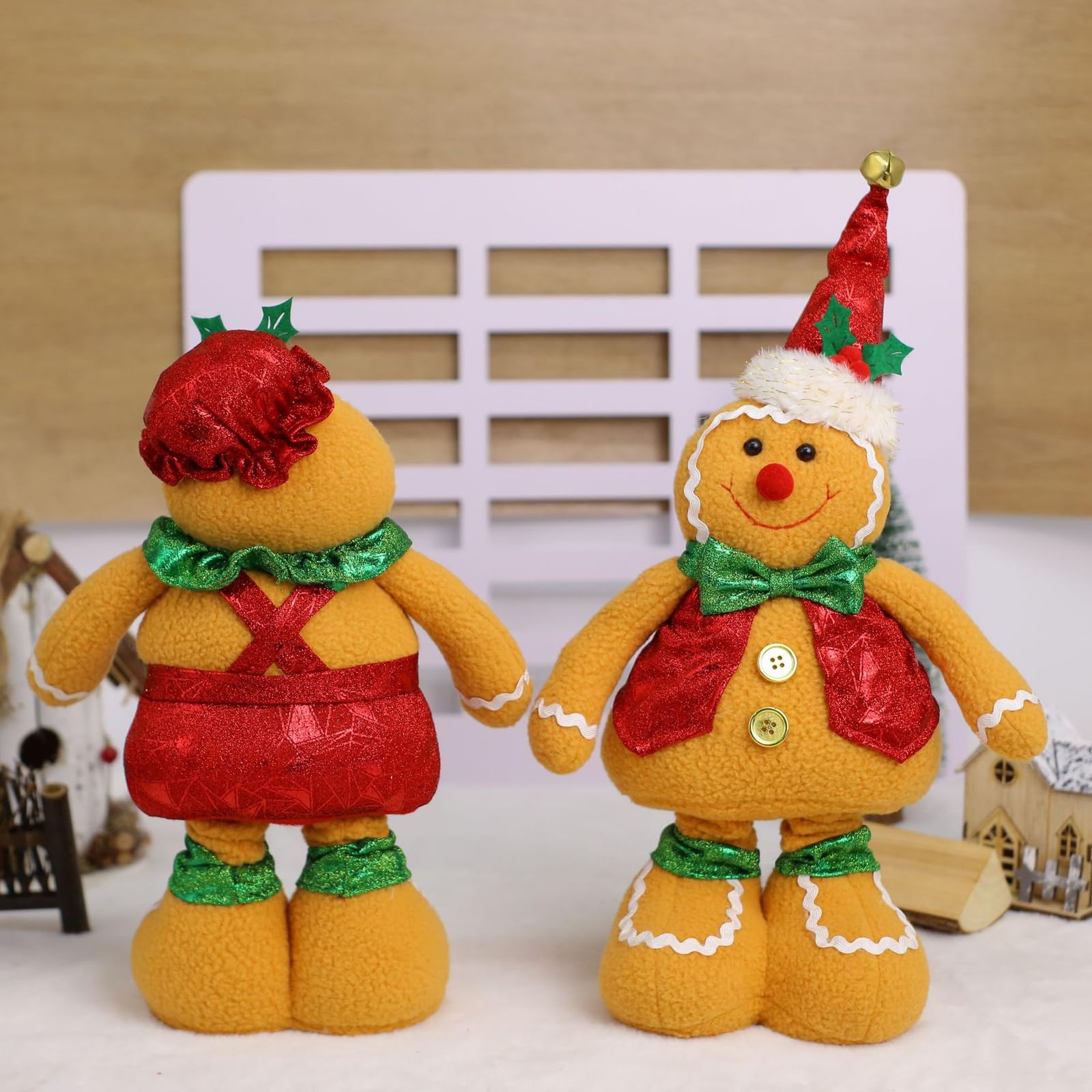 Weihnachtsplätzchen Plüschdekorfigur mit ausziehbaren Beinen, B