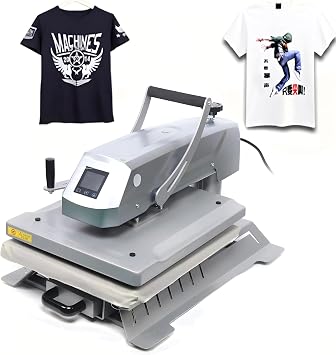 Auto Heat Press Machine, 16" x 20" Professional Swing Away Digital T-Shirt Heat Press Sublimation Clamshell Base Smart Transfer Machine for T Shirts, Sublimation, Heat Transfer Projects