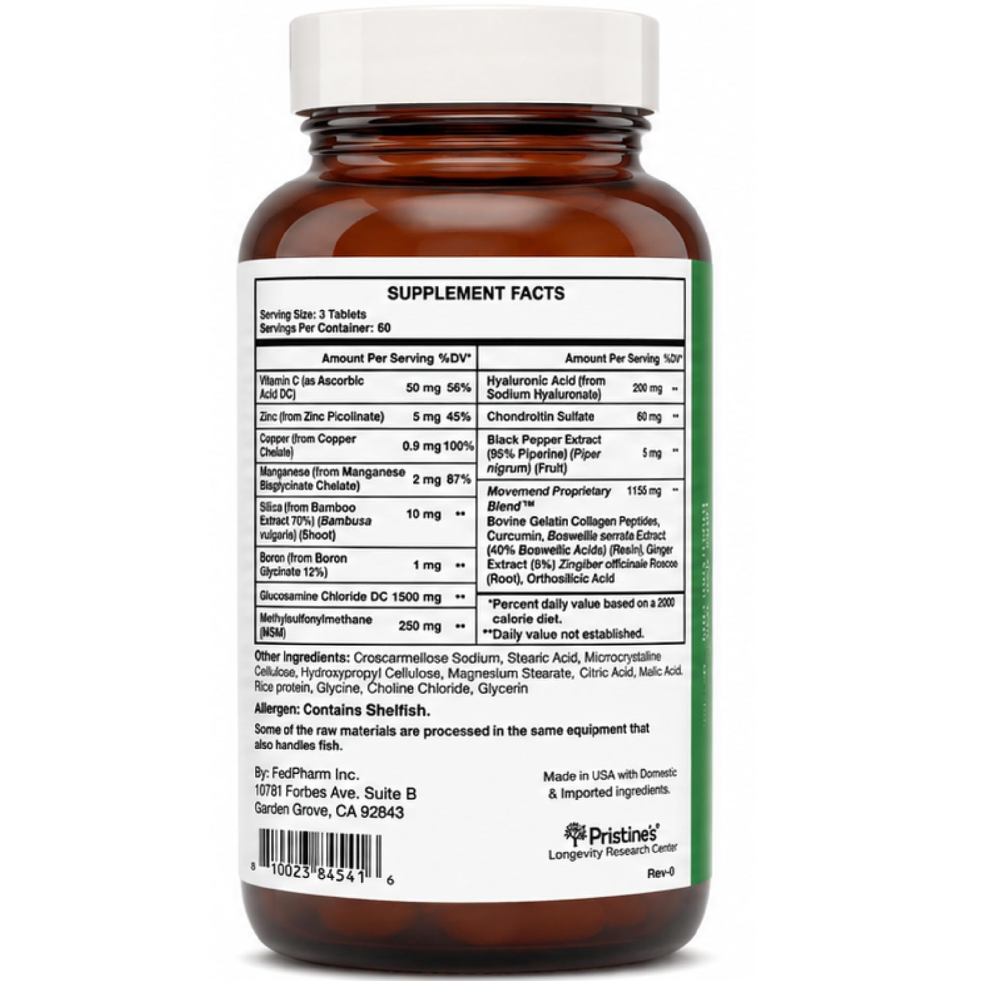 PRISTINE'S Movemend Glucosamine MSM Chondroitin Joint Support, 180 Tablets — Amazon image 8