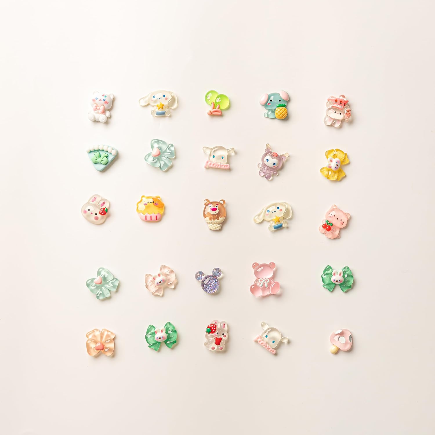 Slime Charms Cartoons Cute Set, Mixed Lot Assorted Cartoons Animals Resin Flatback Cute Sets for DIY Crafts Making, Decorations, Scrapbooking, Embellishments, Hair Clip 25pcs… image 4