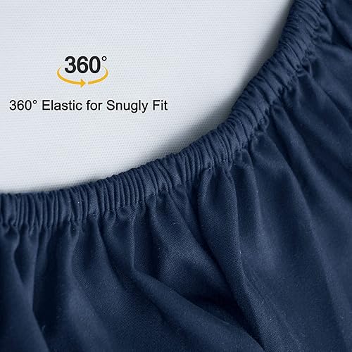 Miniatura 5 de david's kids Paquete de 2 sábanas ajustables impermeables para cuna, ultra suaves y transpirables, para niños y niñas, neutrales, se ajustan a