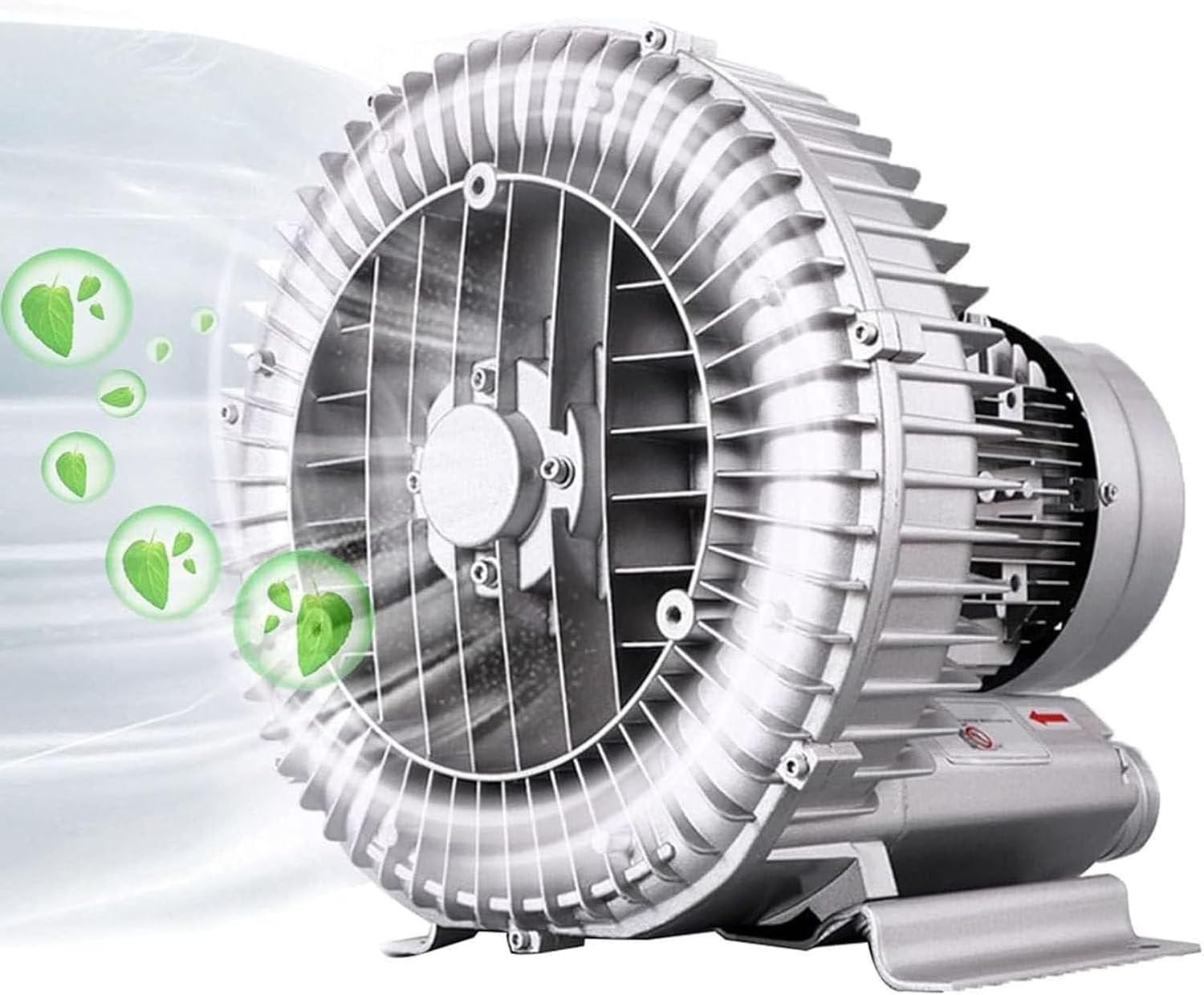 High-Pressure Regenerative Vortex Blower,Industrial Regenerative Blower High Pressure Vortex Ring Blower for Waste Water Aeration, Single Phase Vortex Centrifugal Pump for Fish Pond，（120W/0.