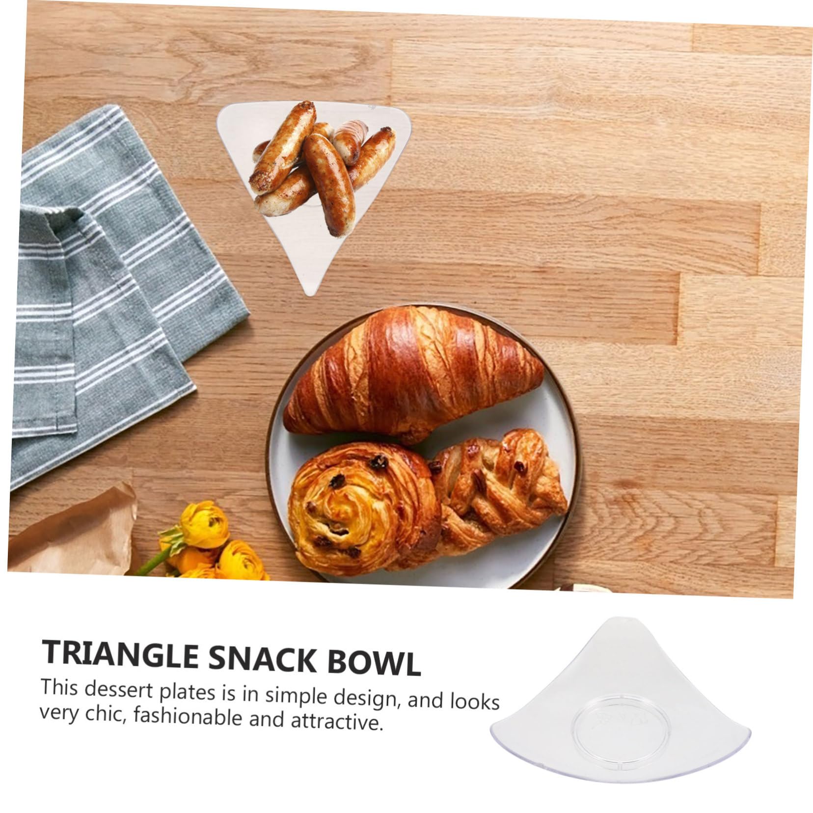 TOVINANNA 24pcs Plastic Dessert Plates Appetizer and Ice Cream Serving Plates for Parties Events and Restaurants for Pudding and Snack Presentation