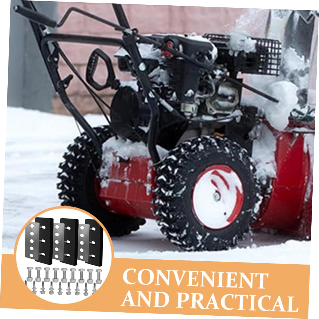 Kit Girante per Soffiatore di Neve 3 Set in Acciaio Inox e Gomma, Sostituzione Pratica Migliora Efficienza e Stabilità della Macchina Spara Neve