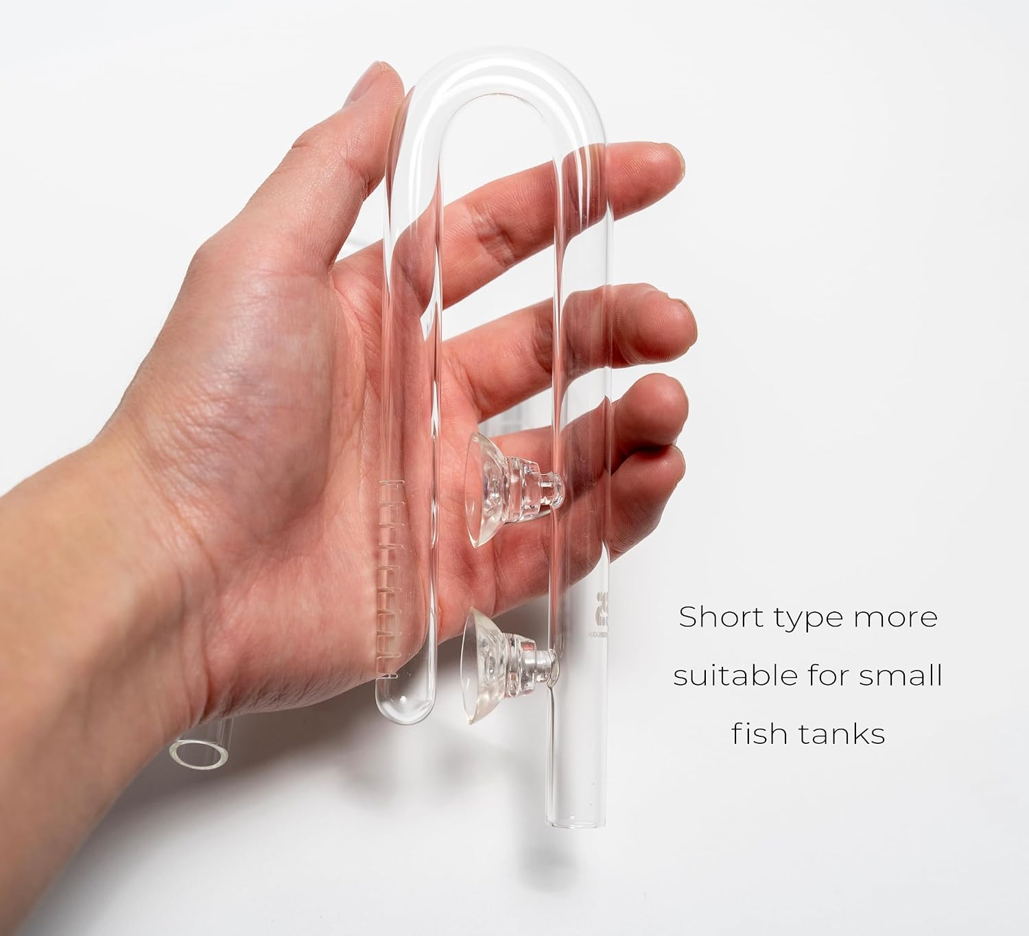 Aquarium Glass Lily Pipe for Fish Tank Canister Filter,Unique Outflow Surface Skimmer.Ideal for Shallow Fish Tank Long Tank,1/2''(12/16mm) Tubing,Inflow Short Type,Item No.1312.