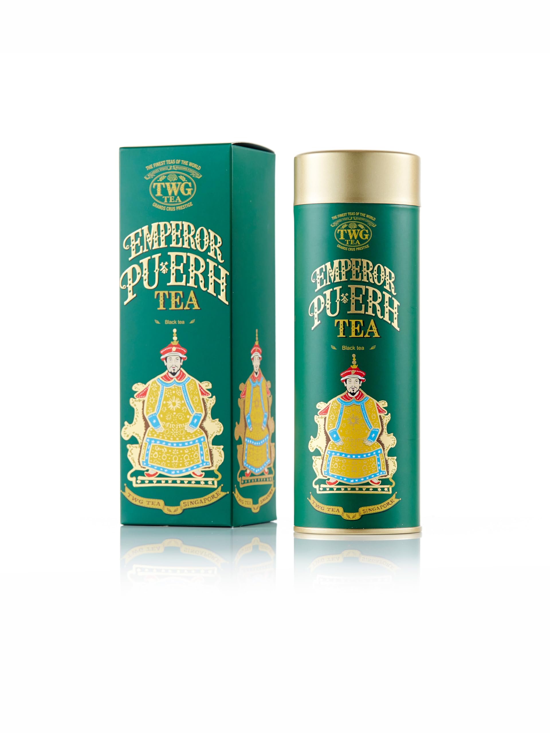 TWG Tea | Emperor Pu-Erh | Loose Leaf Black Tea | Strong & Earthy | Haute Couture Tin, 100g | Gift Set