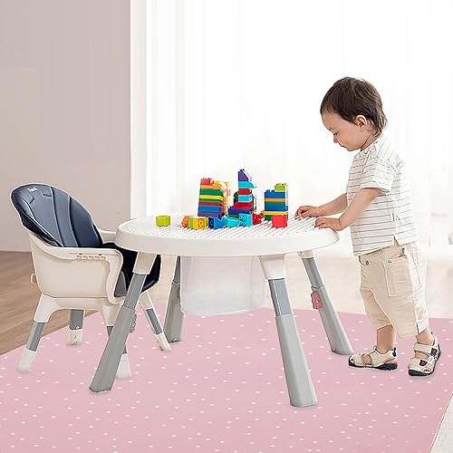 Miniatura 6 de Tapete de salpicaduras de bebé para debajo de la silla alta, paquete de 2, 42 x 42 pulgadas, tapete de salpicaduras para artes, manualidades