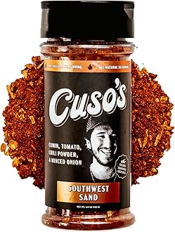 Cuso's Southwest Sand BBQ Rub – All-Natural Taco & Fajita Seasoning for Grilling, Smoking & Marinades – 1 Count BBQ Rub, 5 oz Bottle