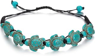 Turtle Beads Chain Bracelet for Women Men Handmade Natural Stone Elastic Stretch Bracelet Friendship Couple Bracelets